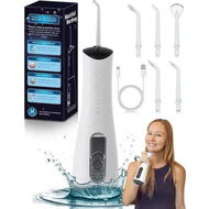 Detailed information about the product Water Dental Flosser with 300ml Reservoir, Portable Water Flosser for Teeth and Gum Cleaning, Rechargeable with 4 Pressure Modes, White
