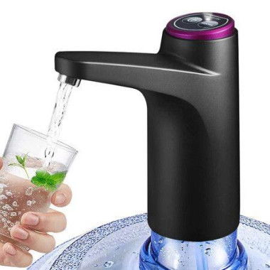 Water Dispenser,Portable Water Bottle Pump for Universal 3,4,5 Gallon with USB Electric Charging and Automatic Off Switch (Black)