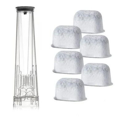 Water Filter for Ninja Dual Brew Coffee Maker and Ninja Single Serve Pods Grounds, Includes Holder, 6 Pcs Charcoal Water Filters