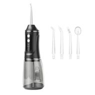 Detailed information about the product Water Flosser for Teeth, 380ML Cordless Oral Irrigator, Rechargeable Dental Flosser Picks with 3 Modes 4 Jet Tips, Black