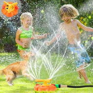 Detailed information about the product Water Sprinkler for Kids,Sprinklers with Roating Spray Nozzles Attaches Garden Water Hose Outdoor Play Outside Toys Age3+ Summer Backyard Lawn Game Yard Water Toy