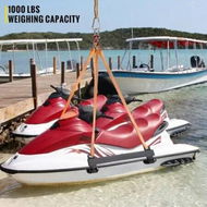 Detailed information about the product Watercraft Lift Sling 1000lbs Capacity Jet Ski Lift Sling, 39'' Watercraft Sling with Heavy Duty Powder-Coated Steel Brackets, Polyester Lifting Straps for Personal Watercraft, PWC, Jet Ski