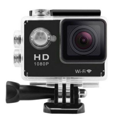 Waterproof 12MP WiFi Full HD 1080P 2.0 Inch Sports Camera DV DVR SJ4000 W9 - Black + Free 8GB TF Card.