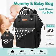 Detailed information about the product Waterproof Black Baby Changing Bags Nappy Diaper Backpack