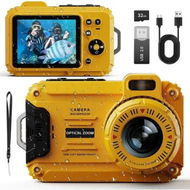 Detailed information about the product Waterproof Camera, 48MP Digital Camera Underwater with 32GB TF Card, 2.8 inch IPS Screen 33FT Waterproof for Snorkeling, Surfing, Rafting
