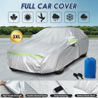 Waterproof Car Cover Outdoor Auto Automobile Protection All Weather Heavy Duty Full Vehicle Protector Wind Dust UV Proof with Storage Bag 3XL