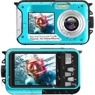 Detailed information about the product Waterproof Digital Camera Underwater Camera Full HD 2.7K 48 MP Video Recorder Selfie Dual Screens 16X Digital Zoom Flashlight Waterproof Camera For Snorkeling (Blue)