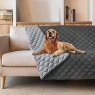 Detailed information about the product Waterproof Dog Bed Cover Pet Blanket Mattress Protectors with Non-Slip Base for Sofa,Furniture,Car(100*130cm Dark Grey)