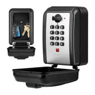 Detailed information about the product Waterproof Key Lock Box for Outside, Wall Mount Lock Box for Keys with Code, 12-Digit Combination Resettable Security Lockbox for Outdoor House Spare Keys