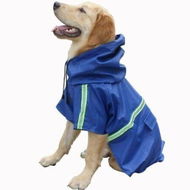 Detailed information about the product Waterproof Pet Dog Coat Jacket Vest Raincoat Clothes Dog Rain Coat Reflective Color Blue Size 2XL