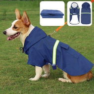 Detailed information about the product Waterproof Pet Dog Coat Jacket Vest Raincoat Clothes Dog Rain Coat Reflective Color Blue Size M