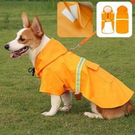 Detailed information about the product Waterproof Pet Dog Coat Jacket Vest Raincoat Clothes Dog Rain Coat Reflective Color Orange Size 2XL