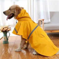 Detailed information about the product Waterproof Pet Dog Coat Jacket Vest Raincoat Clothes Dog Rain Coat Reflective Color Yellow Size 2XL