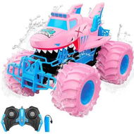 Detailed information about the product Waterproof Shark Remote Control Car, 1:16 Amphibious RC Cars 4WD All Terrain Off Road Monster Trucks Toys, RC Truck Toys, Pink