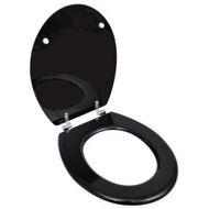 Detailed information about the product WC Toilet Seat MDF Lid Simple Design Black