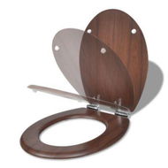 Detailed information about the product WC Toilet Seat MDF Soft Close Lid Simple Design Wood