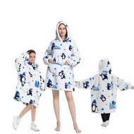 Detailed information about the product Wearable Blanket HoodieOversized Flannel Blanket Sweatshirt With Hood Pocket And SleevesCozy Soft Warm Plush Hooded Blanket Penguin Adult Long Size