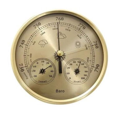 Weather Station Barometer Thermometer Hygrometer Pressure Gauge Temperature Humidity Measurement Wall Mounted Air Instrument 3in1