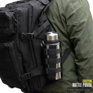 Detailed information about the product Weave Design Tactical Water Bottle Pouch, Kettle Carrier Bag with MOLLE Attachment, Adjustable Strap