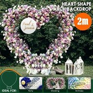 Detailed information about the product Wedding Arch Backdrop Stand Balloon Display Flower Holder Heart Shape Birthday Party Anniversary Decoration Metal Frame 2M
