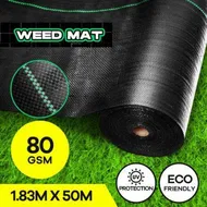 Detailed information about the product Weed Control Mat Barrier Gardening Ground Cover Landscape Plastic Block Guard 80 GSM 1.83 X 50 M.