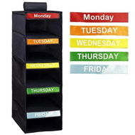 Detailed information about the product Weekly Clothes Organizer For Daily Clothes Monday To Friday Clothes Organizer Closet Organizer Color Black