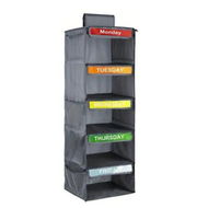 Detailed information about the product Weekly Clothes Organizer For Daily Clothes Monday To Friday Clothes Organizer Closet Organizer Color Grey