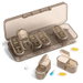 Weekly Pill Organizer 2 Times a Day, Portable Travel Medicine Pill Case Easy Open and Close, Practical for Medication Vitamin Supplement (Brown). Available at Crazy Sales for $14.95