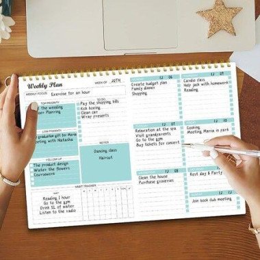 Weekly Planner With Undated Notepad Weekly Goals Agenda To Do List Planner Pad Calendars Habit Tracker Organizer For Men And Women