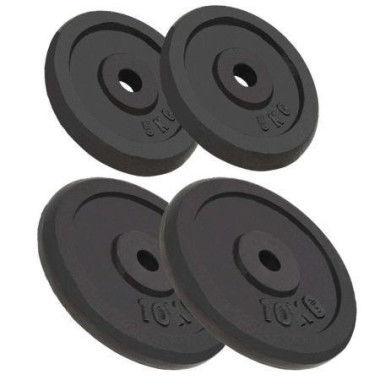 Weight Plates 4 Pcs 2x10 Kg + 2x5 Kg Cast Iron.