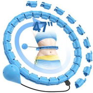 Detailed information about the product Weighted Hula Circle Hoops For Adults Weight Loss Infinity Hoop Fit Plus Size 47 Inch 24 Detachable Links Exercise Hula Hoop Suitable For Women And Beginners (Blue)