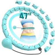 Detailed information about the product Weighted Hula Circle Hoops For Adults Weight Loss Infinity Hoop Fit Plus Size 47 Inch 24 Detachable Links Exercise Hula Hoop Suitable For Women And Beginners (Cyan)