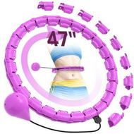 Detailed information about the product Weighted Hula Circle Hoops For Adults Weight Loss Infinity Hoop Fit Plus Size 47 Inch 24 Detachable Links Exercise Hula Hoop Suitable For Women And Beginners (Purple)