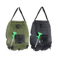 Detailed information about the product Weisshorn Camping Shower Bag 20L Set of 2 Portable Green Black