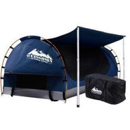 Detailed information about the product Weisshorn Double Swag Camping Swags Canvas Free Standing Dome Tent Dark Blue 4CM