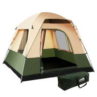 Detailed information about the product Weisshorn Family Camping Tent 4 Person Hiking Beach Tents Green