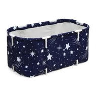 Detailed information about the product Weisshorn Foldable Bathtub PVC SPA Bucket Inflatable Cushion 114x62cm Star Navy