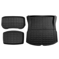 Detailed information about the product Weisshorn NEW Tesla Model 3 Highland 2024 Boot Liners Rear Frunk Well Trunk Cargo Mats