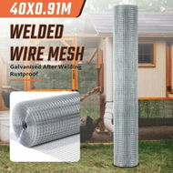 Detailed information about the product Welded Wire Mesh Fence 40mx0.91m Chicken Coop Tree Plant Guard Rabbit Cage Animal Enclosure Post Welding Hot Galvanised Netting Fencing Roll