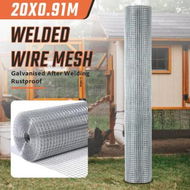 Detailed information about the product Welded Wire Mesh Fence Roll 20m Hardware Cloth Galvanised Chicken Coop Fencing Rabbit Cage Gopher Tree Guard Enclosure