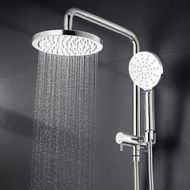 Detailed information about the product WELS Rain Shower Head 8Inch Hose Set Round Overhead Handheld 3 Mode Rainfall Water High Pressure Wall Mounted Holder Chrome Bathroom Double Showerhead