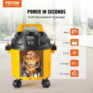 Detailed information about the product Wet/Dry Shop Vacuum Vac 10L 2 Peak HP w/ Nozzle Rich Attachments Yellow