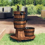 Detailed information about the product Wheeled Water Fountain with Pump 55x55x80 cm Solid Wood Fir