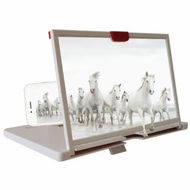 Detailed information about the product White 10 Inch Pull Out Mobile Video Screen Magnifier 3D Video Screen Amplifier Mobile Phone Holder