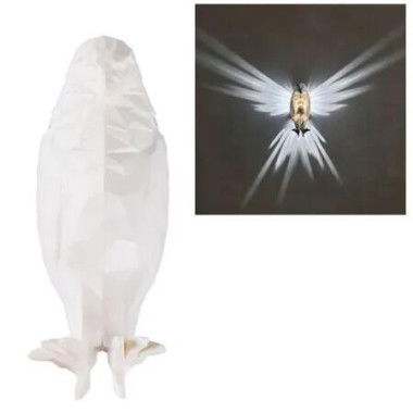 White 3D Owl LED Wall Light Battery Operated Resin Night Lamp 22x11 5x8 5CM White Light Animal Decoration For Staircase Hallway Kitchen