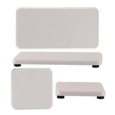 White 4 PCS Diatomaceous Earth Set Absorbent Tray Soap Dish Hand Sanitizer Holder Plant Pot Drying Mat for Kitchen