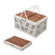 Detailed information about the product White 44x31.5x24.5CM Collapsible Shopping Basket 35L Reusable Plastic Grocery Shopping Baskets 50KG Small Foldable Storage Crates with Handles