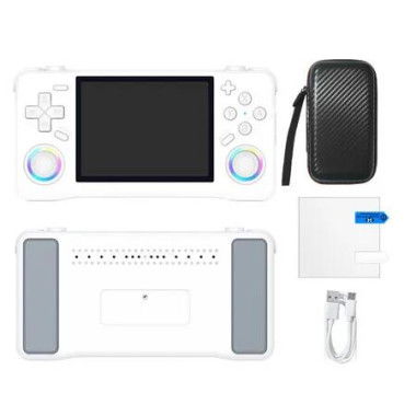 White 64GB XF35 Open Source Handheld Gamiing Console Over 30 Major Emulator Games Supported Ideal For Retro Gaming Enthusiasts And Collectors