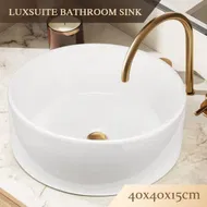 Detailed information about the product White Bathroom Sink Vessel Hand Wash Basin Vanity Washing Bowl Above Counter Toilet Bath Countertop Ceramic Modern Round