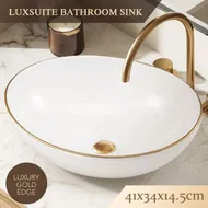 Detailed information about the product White Bathroom Sink Vessel Wash Basin Washing Vanity Bowl Above Counter Hand Toilet Bath Countertop Modern Oval Ceramic